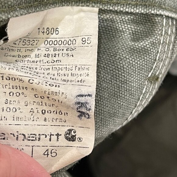 Carhartt Mens Size 46 Olive Canvas Carpenter Shorts - Picture 8 of 8